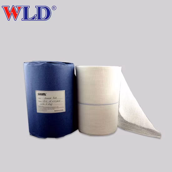 Rotolo di garza di cotone assorbente medico chirurgico